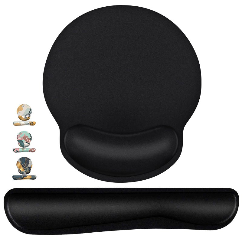 TONOS Mouse Pad and Keyboard Wrist Rest- Ergonomic Wrist Rest for Computer Keyboard and Mouse Pad, Memory Foam Wrist Support for Comfy Typing, Ideal for Laptop, Office, Gaming - Image 1